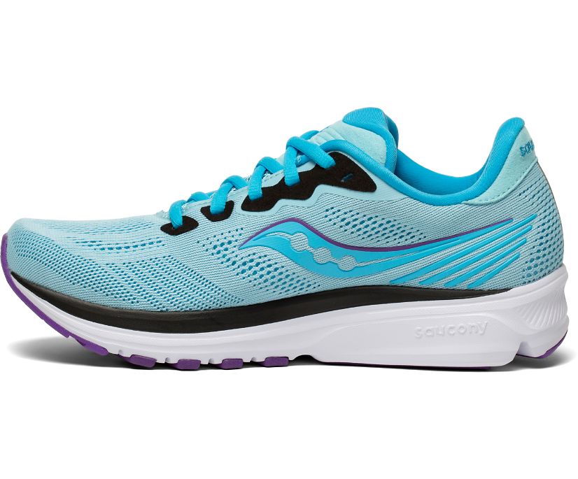 Women's Saucony Ride 14 Running Shoes Blue | Singapore 186RVDW